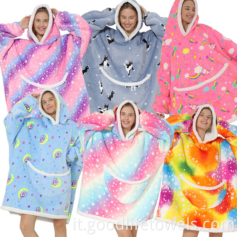 Adult Oversized Home Wearable Blanket Hoodie